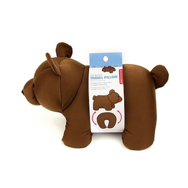 Kikkerland Brown Zip And Flip Bear Travel Pillow (1 ct) Delivery or Pickup Near Me Instacart
