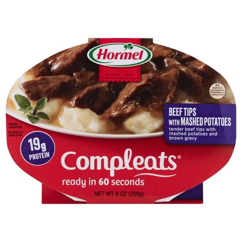 Hormel Beef Tips & Gravy with Mashed Potatoes (9 oz) Instacart