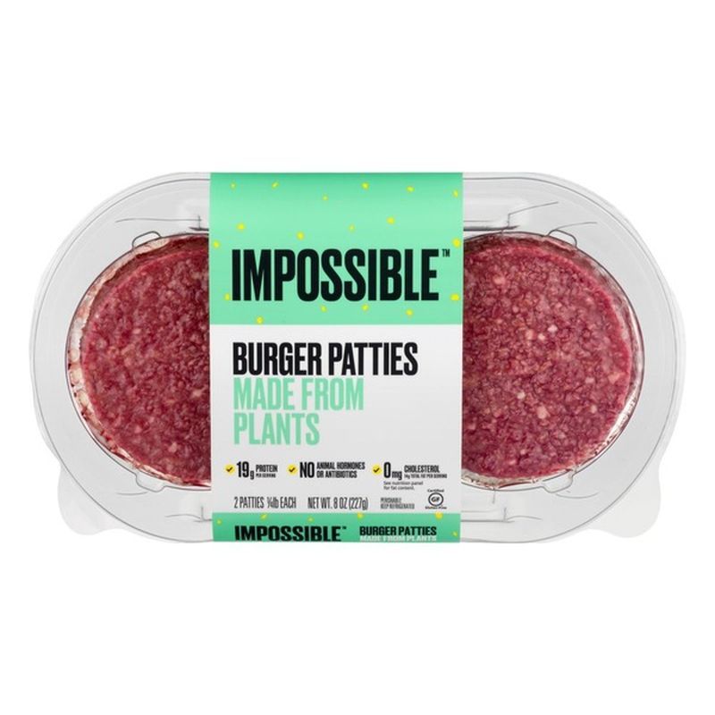 Impossible Burger Patties Made From Plants 2 Each From Ralphs Instacart 