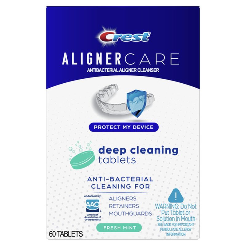 Crest Aligner Care Deep Cleaning AntiBacterial Tablets For , Retainers