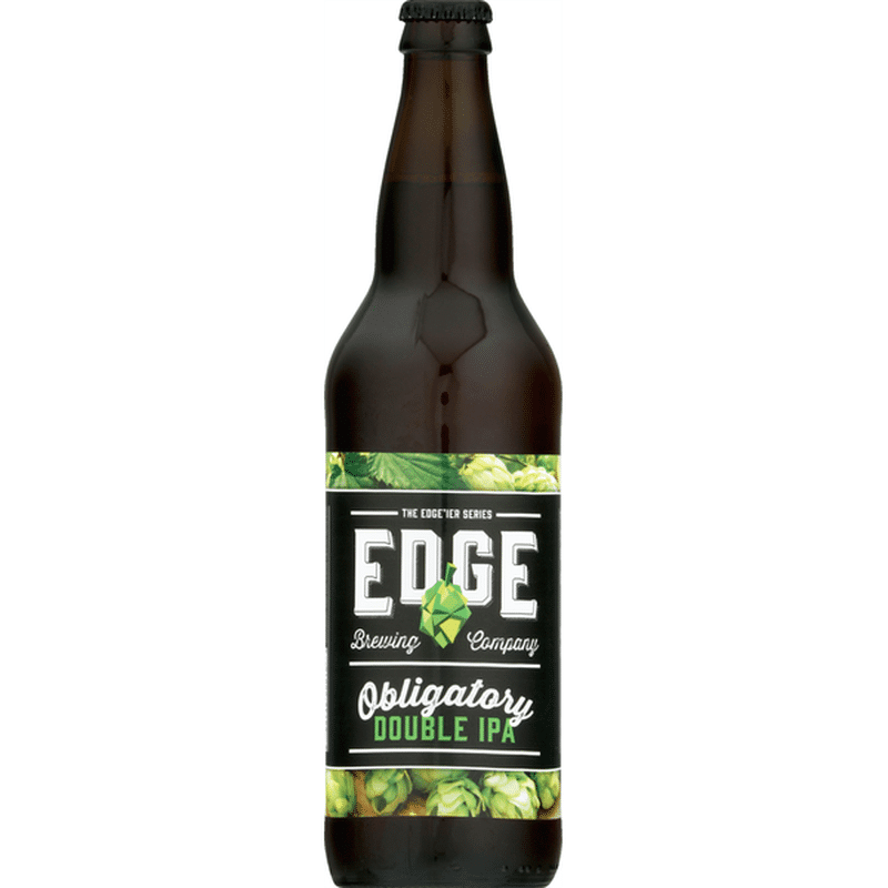 Edge Brewing Beer, Double IPA, Obligatory (22 oz) Instacart