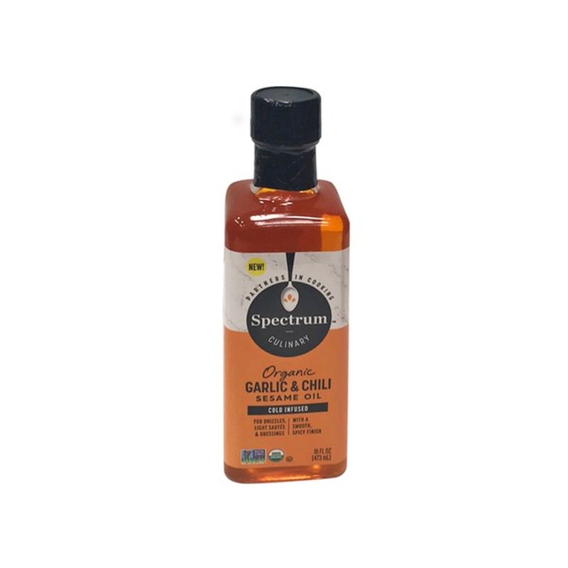 Spectrum Culinary Organic Garlic & Chili Sesame Oil (16 fl oz) Instacart
