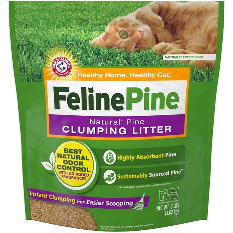 Feline Pine Cat Litter, Natural Pine Clumping Litter, (8 lb) Instacart