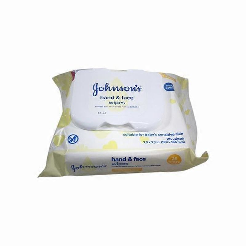 johnson's hand and face wipes antibacterial