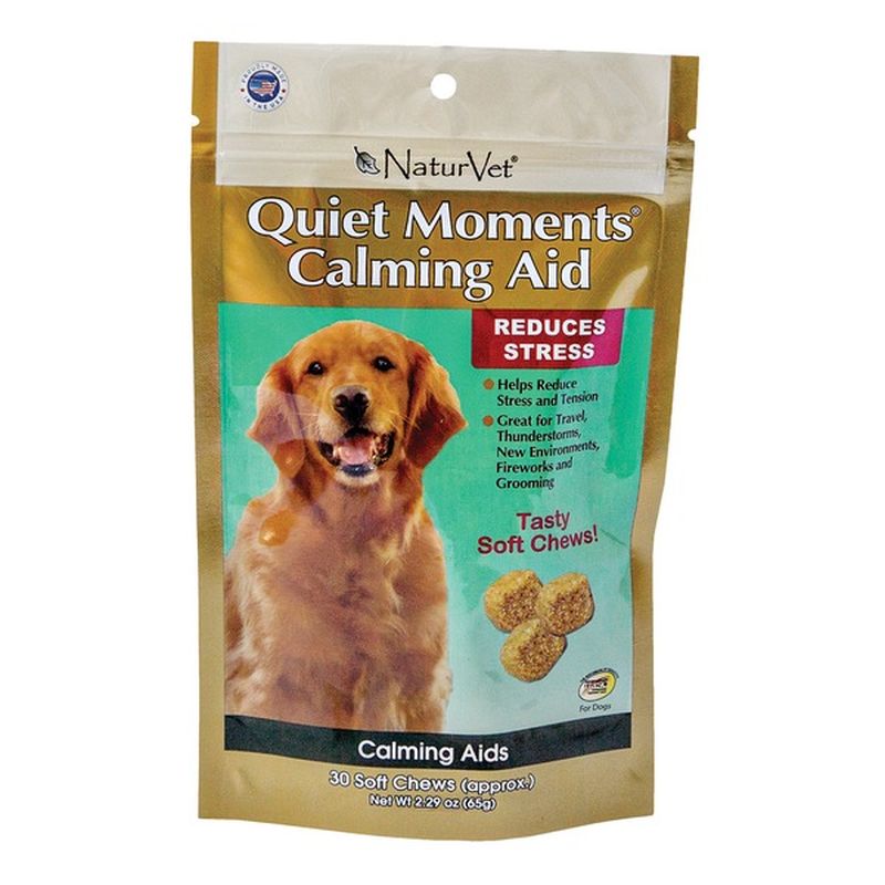 NaturVet Quiet Moments Calming Aid Tasty Soft Chews For Dogs (30 ct
