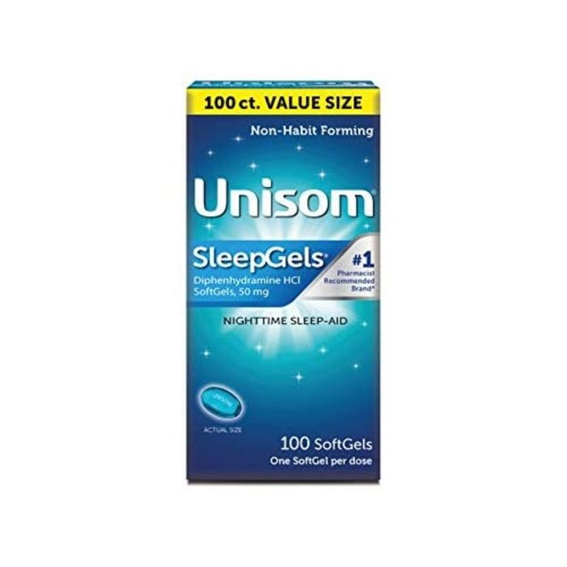 Unisom SleepGels, 50 mg, SoftGels, Value Size (100 each) - Instacart