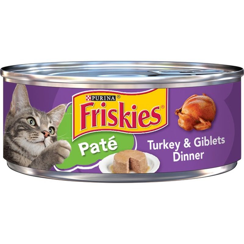 Purina Friskies Pate Wet Cat Food, Turkey & Giblets Dinner (5.5 oz