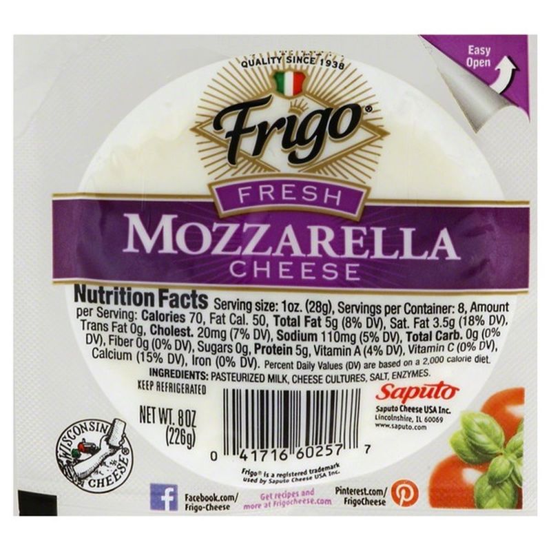Frigo® Mozzarella Fresh Frigo Fresh Mozzarella Cheese (8 oz) from