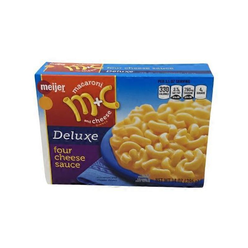 Meijer Deluxe four cheese sauce macaroni and cheese DINNER (14 oz