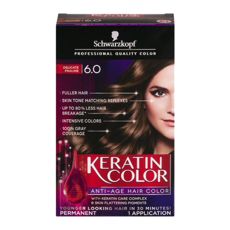 Schwarzkopf Permanent Hair Color Cream, 6.0 Delicate Praline (1 ct