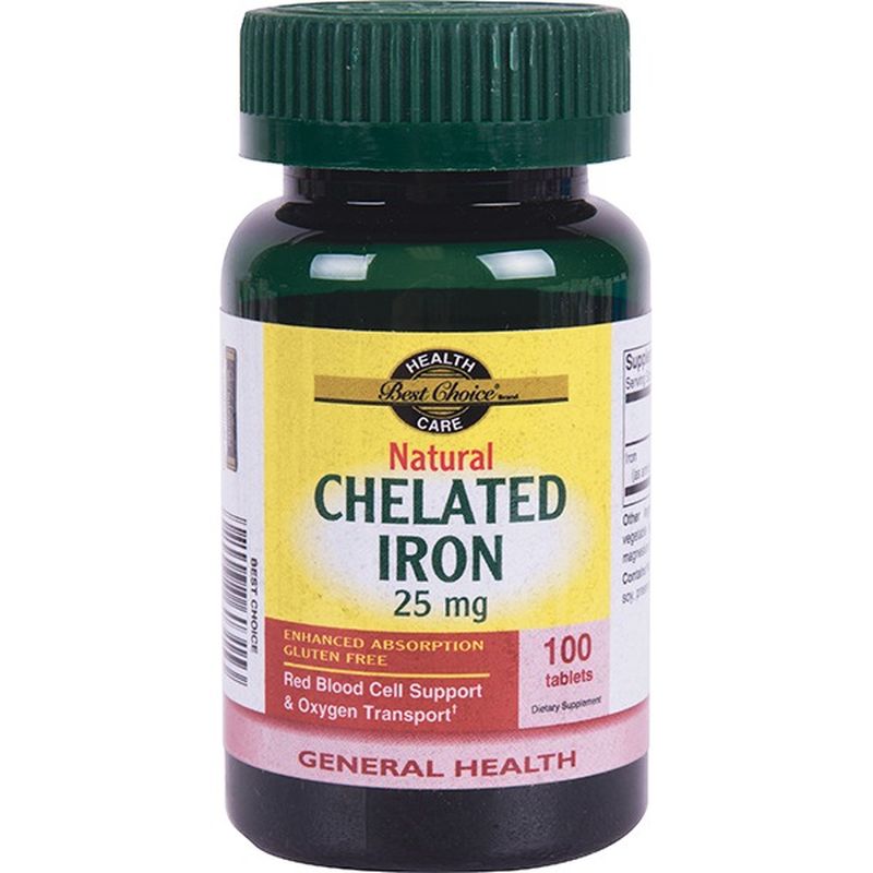 Best Choice 25 mg Natural Chelated Iron Tablets (100 ct) Instacart