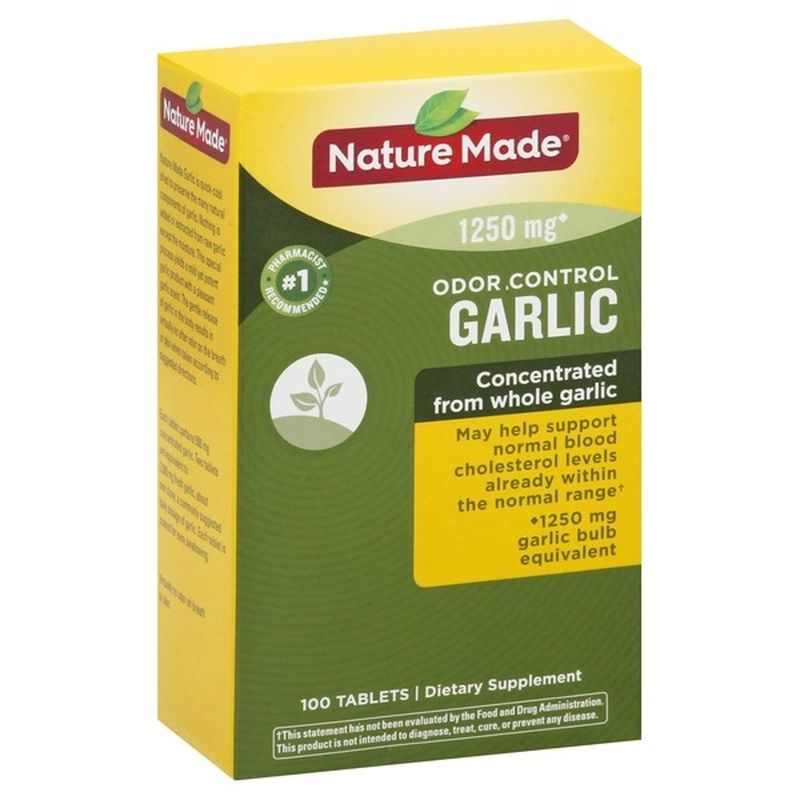 Nature Made Odor Control Garlic♦ 1250 mg Tablets (100 ct) Instacart