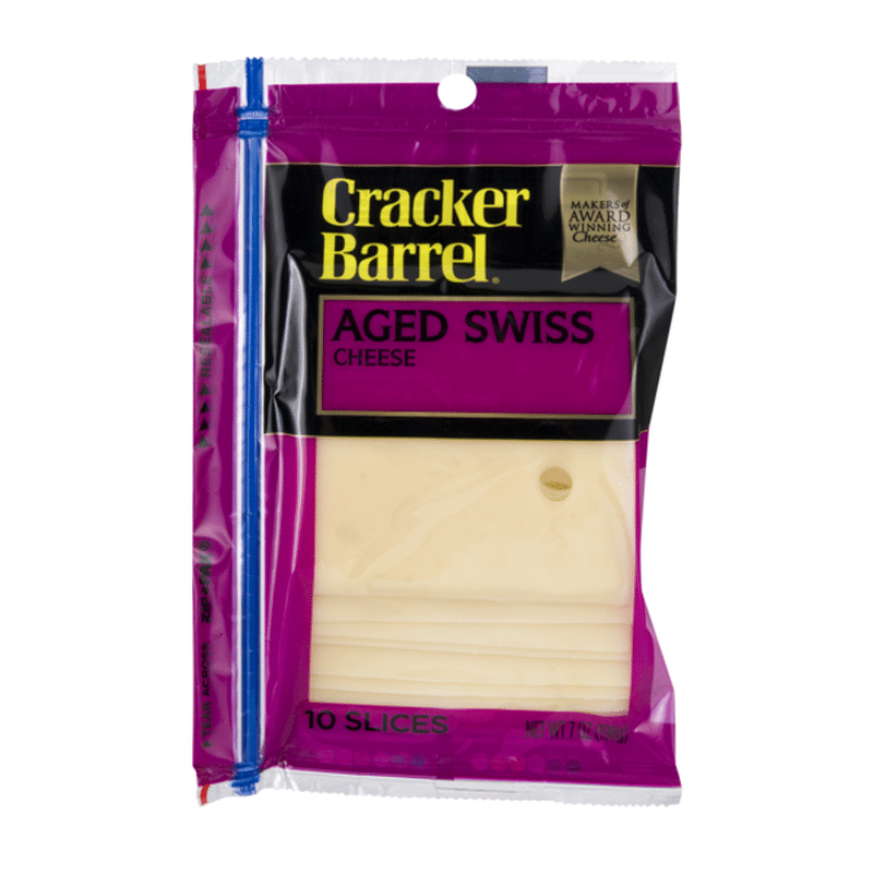 Cracker Barrel Rich & Bold Aged Swiss Cheese Slices (7 oz) from Stop