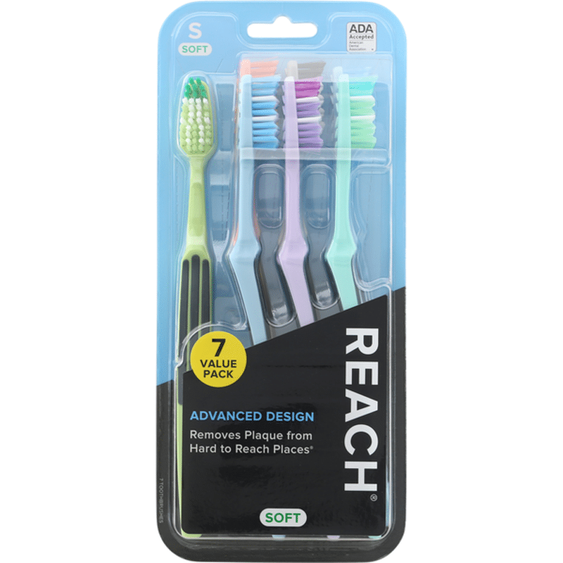 Reach Toothbrushes, Advanced Design, Soft, Value Pack (7 each) Instacart