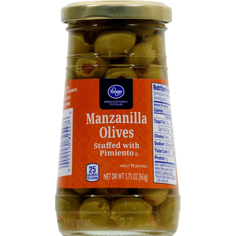 Kroger Spanish Olives Stuffed With Minced Pimiento (5.75 oz) Instacart