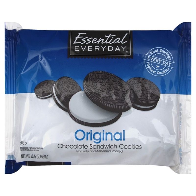 Essential Everyday Sandwich Cookies With Vanilla Creme Chocolate