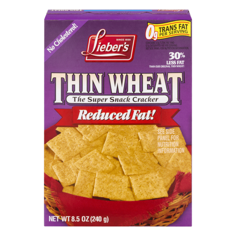 Lieber's Thin Wheat Cracker, Reduced Fat! (9 oz) Instacart