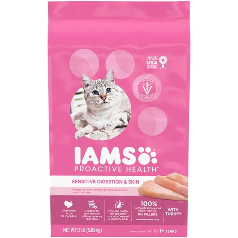 IAMS Sensitive Digestion & Skin with Turkey Premium Cat Food (5.89 kg