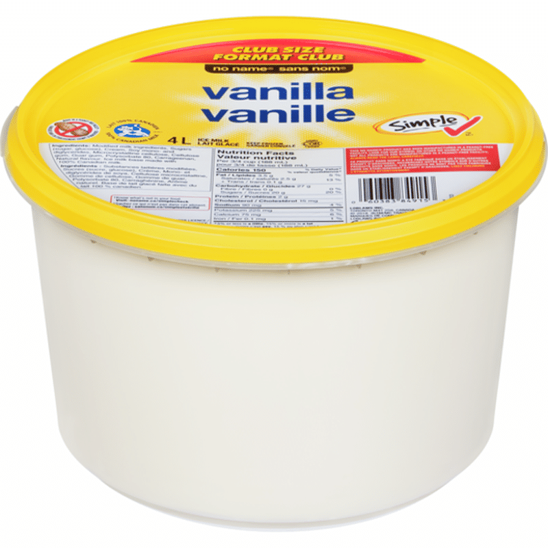 Club Pack Vanilla Ice Milk (4 L) Instacart