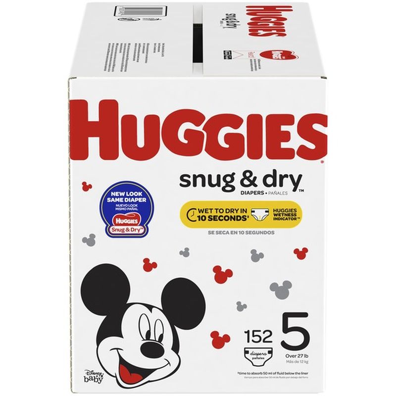 huggies diapers size 5 snug and dry