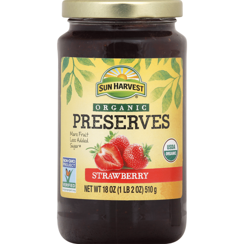 Sun Harvest Preserves, Organic, Strawberry (18 oz) Instacart