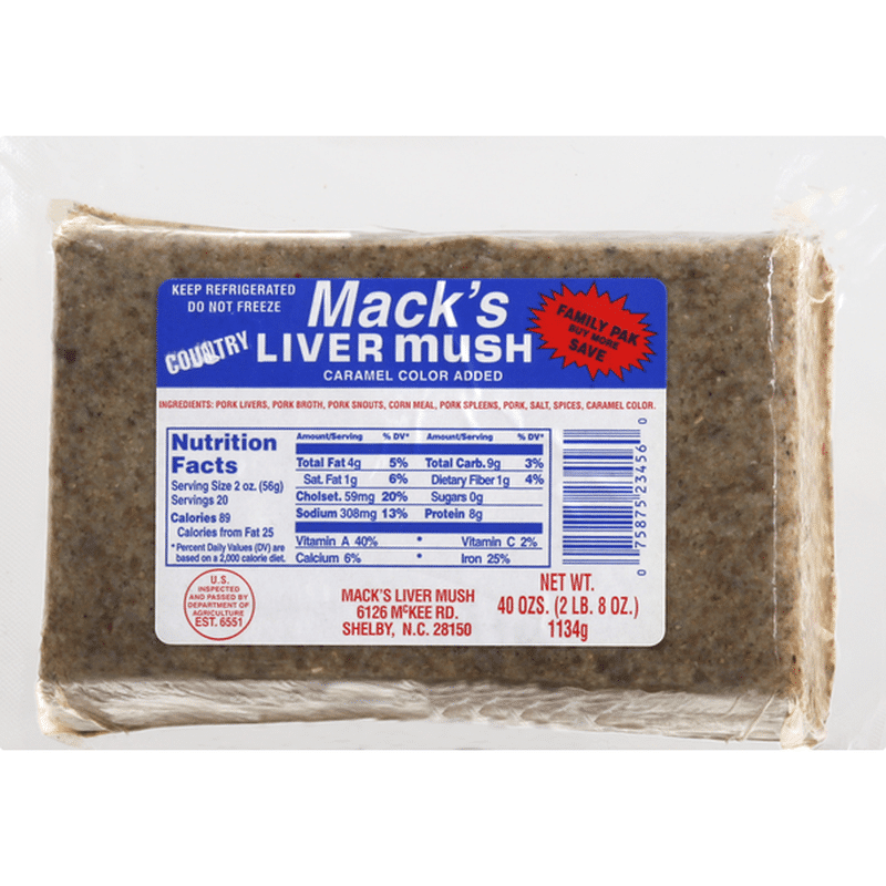 Macks Liver Mush Liver Mush, Country, Family Pak (40 oz) Instacart