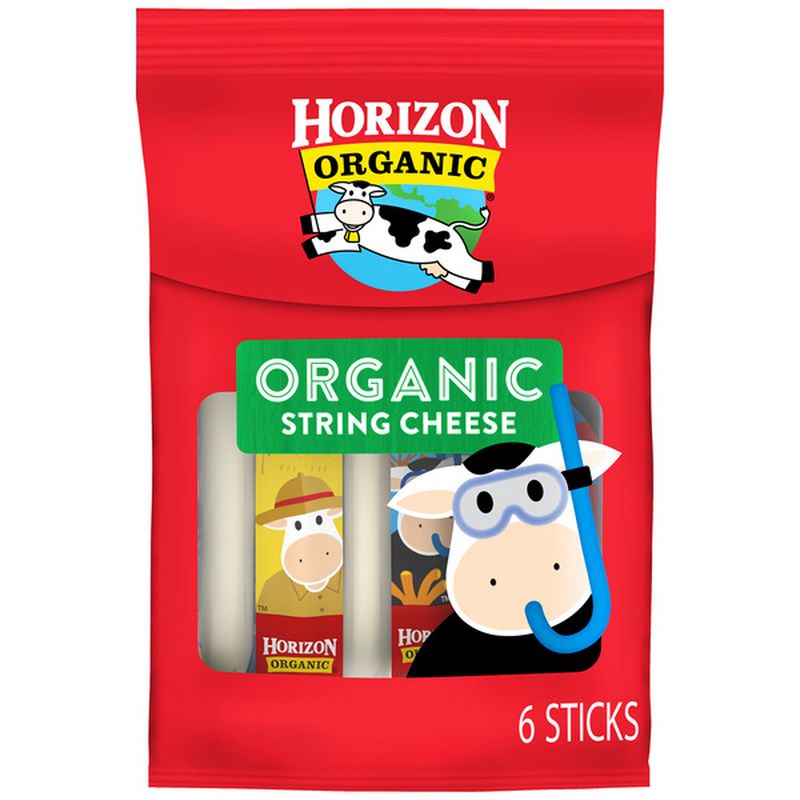 Horizon Organic Mozzarella Organic String Cheese Sticks (6 Ct) - Instacart