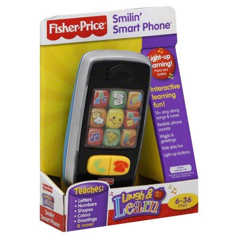 Fisher-Price Laugh & Learn Smilin' Smart Phone for 6-36 Months
