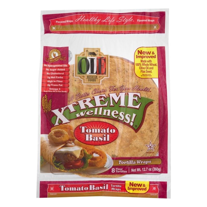 Ole Tortilla Wraps, Flour, Tomato Basil (8 each) Instacart