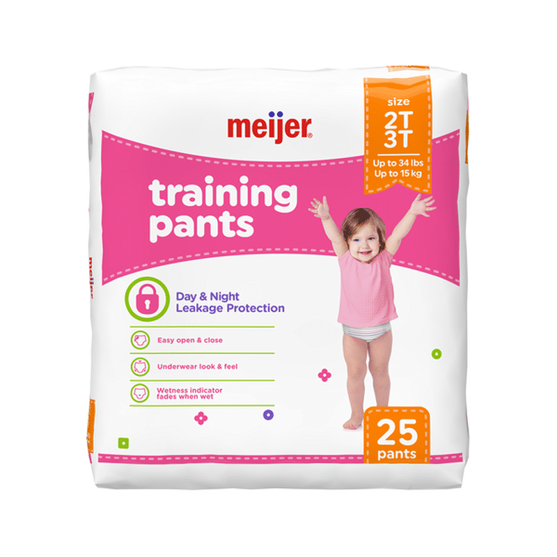 Meijer Training Pants Girl 2T/3T (25 ct) Instacart