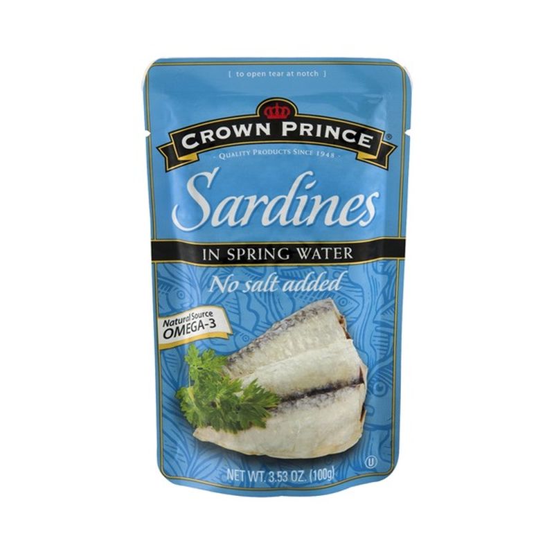 Crown Prince Sardines in Spring Water No Salt Added (3.53 oz) Instacart