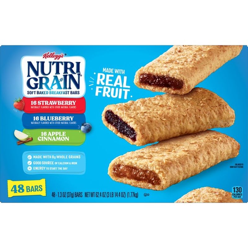Kellogg's NutriGrain Soft Baked Breakfast Bars Variety Pack (62.4 oz