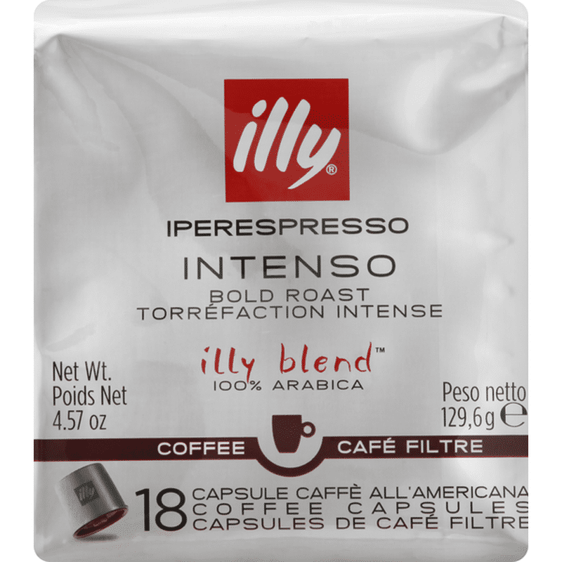 Illy Coffee, Bold Roast, Intenso, Capsules (18 each) Delivery or Pickup
