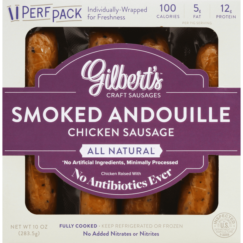 Gilbert's Sausage, Chicken, Smoked Andouille (10 oz) Instacart