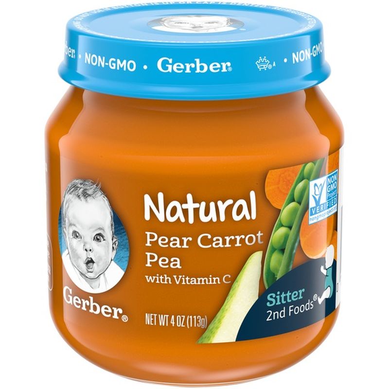 Gerber Natural Pear Carrot Pea Baby Food (113 g) Instacart