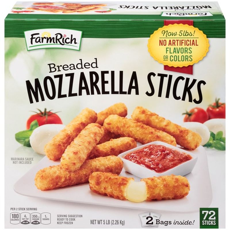 Farm Rich Breaded Mozzarella Sticks (5 lb) Instacart