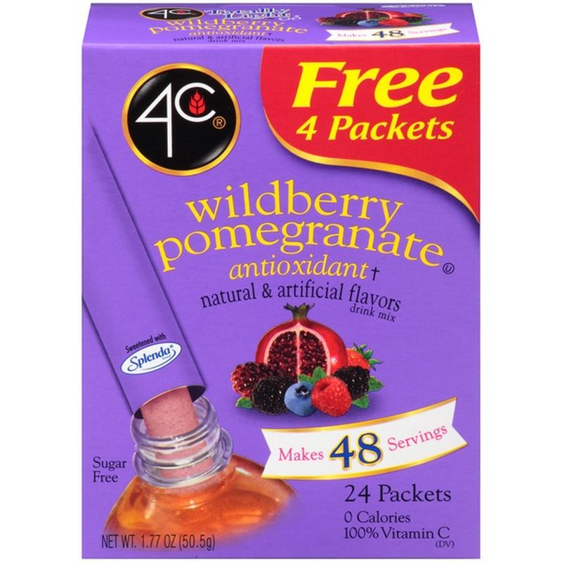 4C Wildberry Pomegranate Antioxidant Drink Mix Packets (1.77 oz