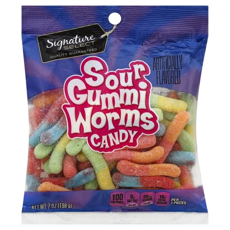 Signature Select Sour Gummi Worms Candy (7 oz) - Instacart