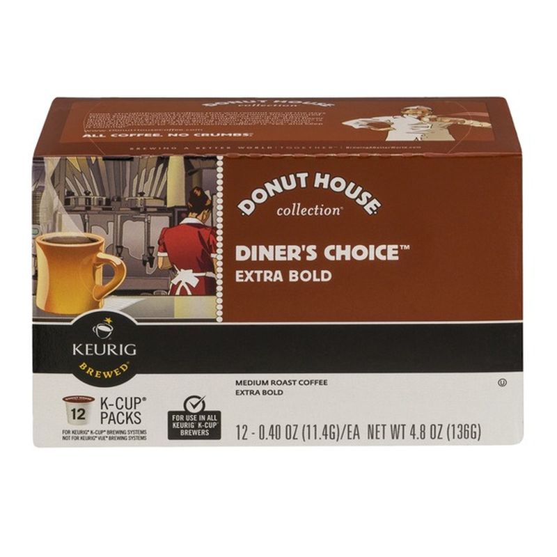 Donut House Collection Diner's Choice Extra Bold K-Cup Packs Coffee (4.8 oz) - Instacart