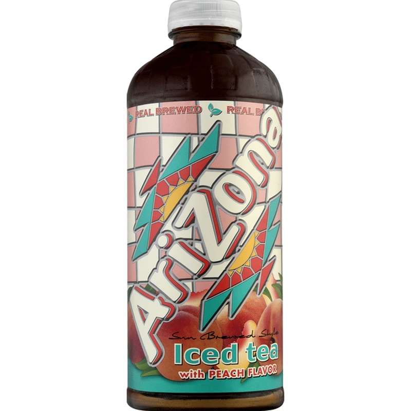 AriZona Iced Tea, with Peach Flavor, Sun Brewed Style (34 oz) Instacart