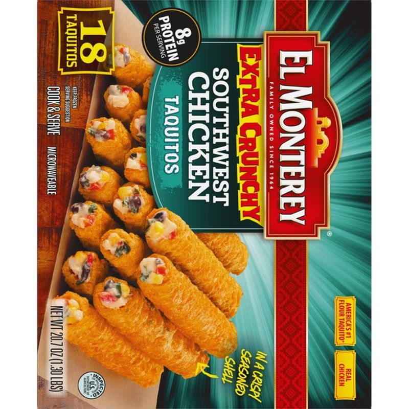 El Monterey Southwest Chicken Extra Crunchy Taquitos (1.3 lb) Instacart