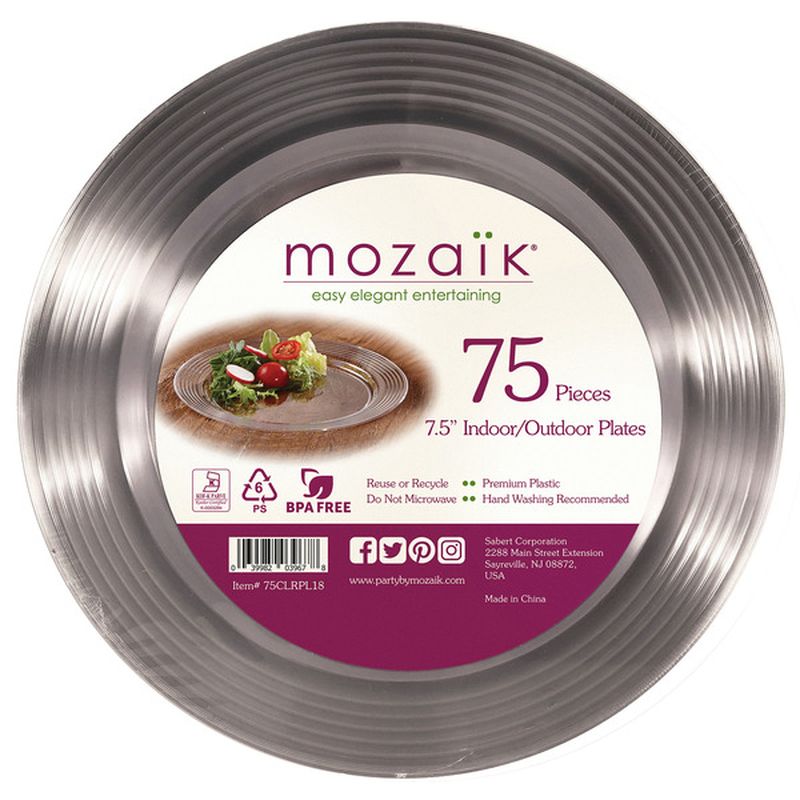 Mozaik 7.5" Clear Ring Accent Plates