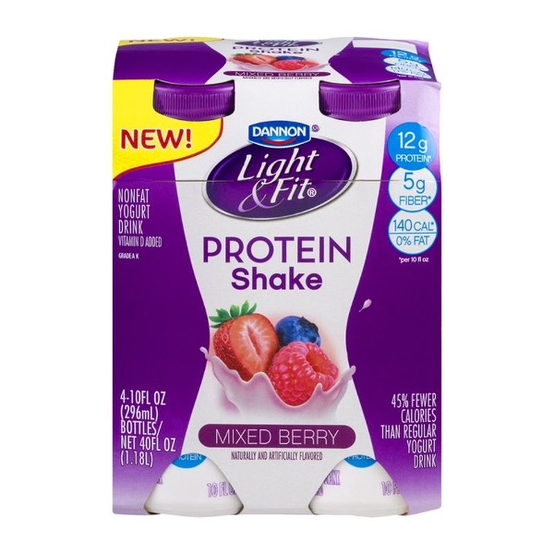 Dannon Light & Fit Protein Smoothie Mixed Berry Nonfat Yogurt Drink (9. ...