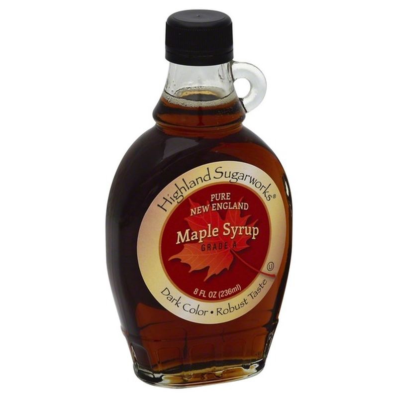 Highland Sugarworks Maple Syrup, Pure New England, Dark Color (8 oz