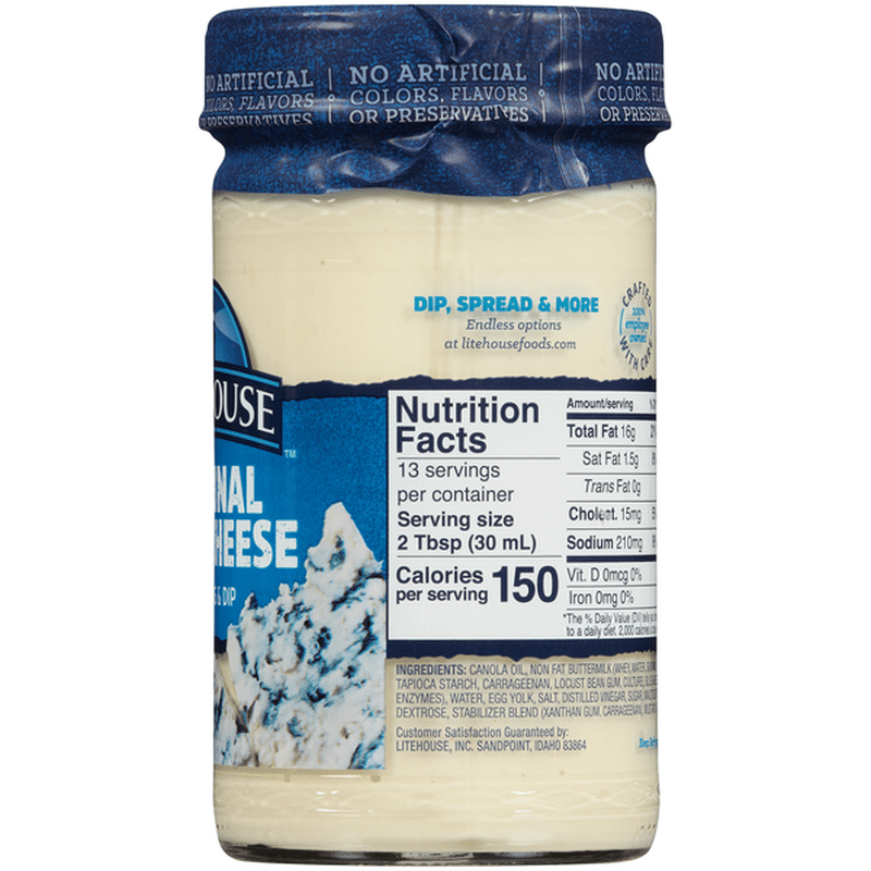 Litehouse Original Blue Cheese Dressing & Dip (384 ml) Instacart