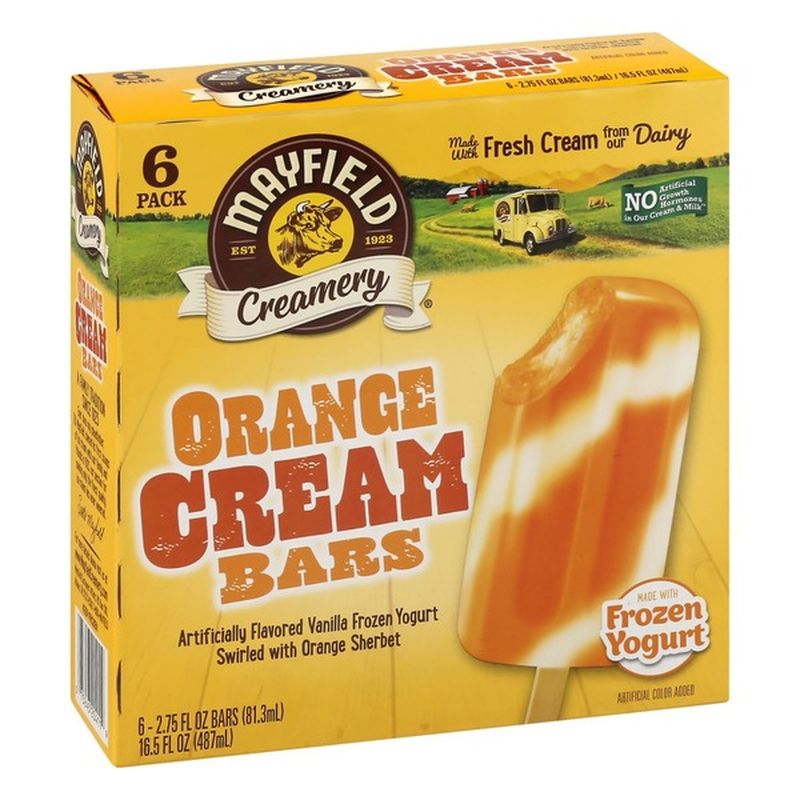Mayfield Frozen Yogurt Bars, Orange Cream, 6 Pack (6 each) Instacart