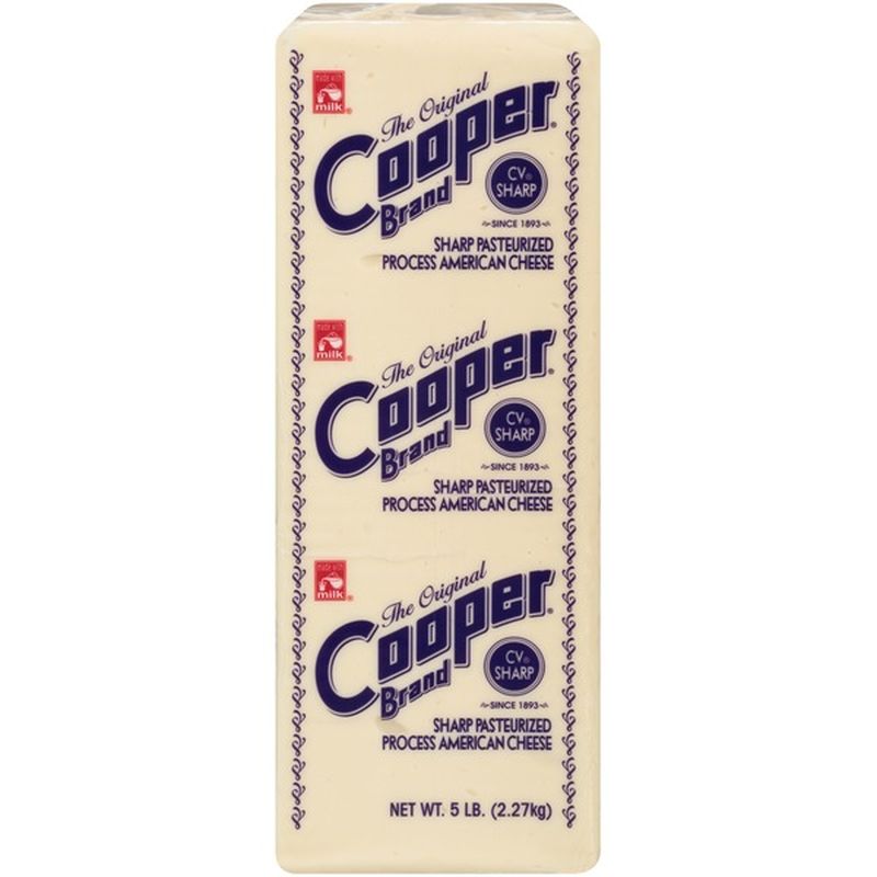 The Original Cooper Brand Sharp American Cheese (2.27 kg) Instacart