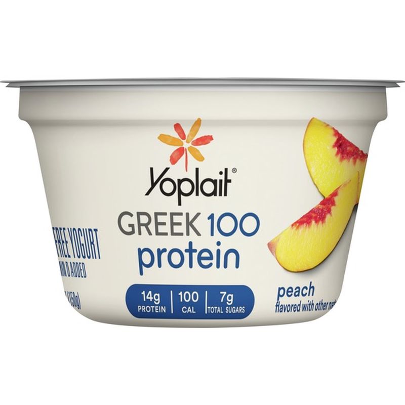 Yoplait Yogurt, Fat Free, Protein, Peach (5.3 oz) - Instacart