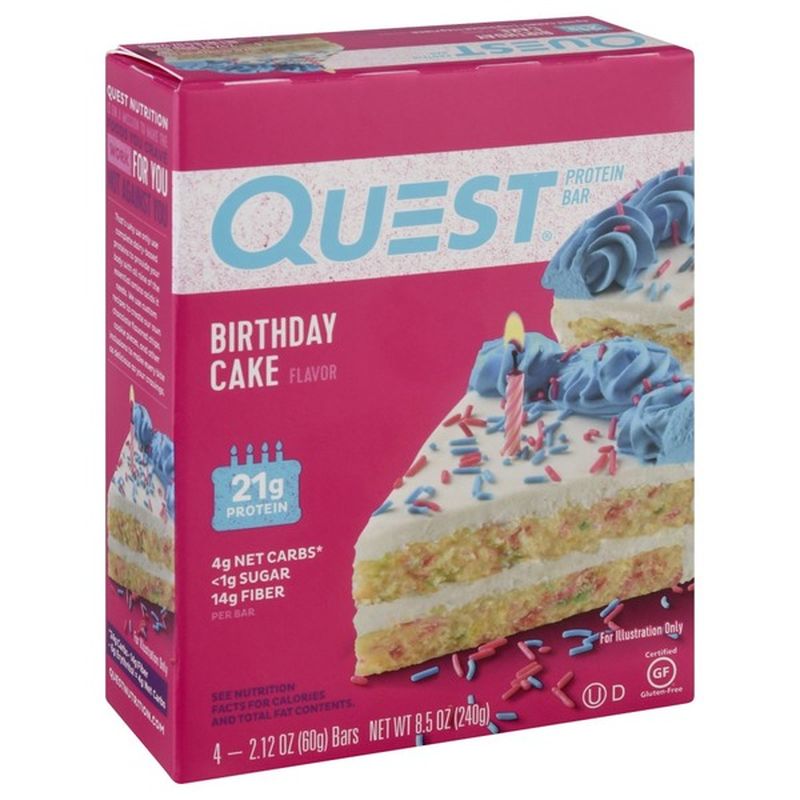 Quest Quest 4pk Bars Birthday Cake (4 oz) from WinnDixie Instacart