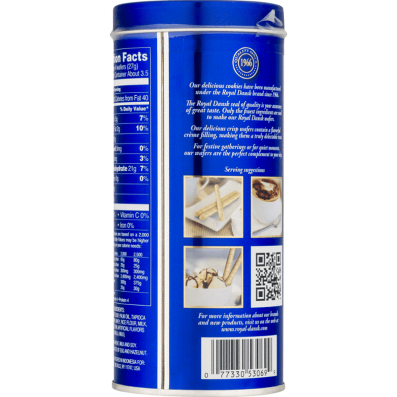 Royal Dansk Luxury Wafers with Vanilla Crème Filling (3.5 oz) from